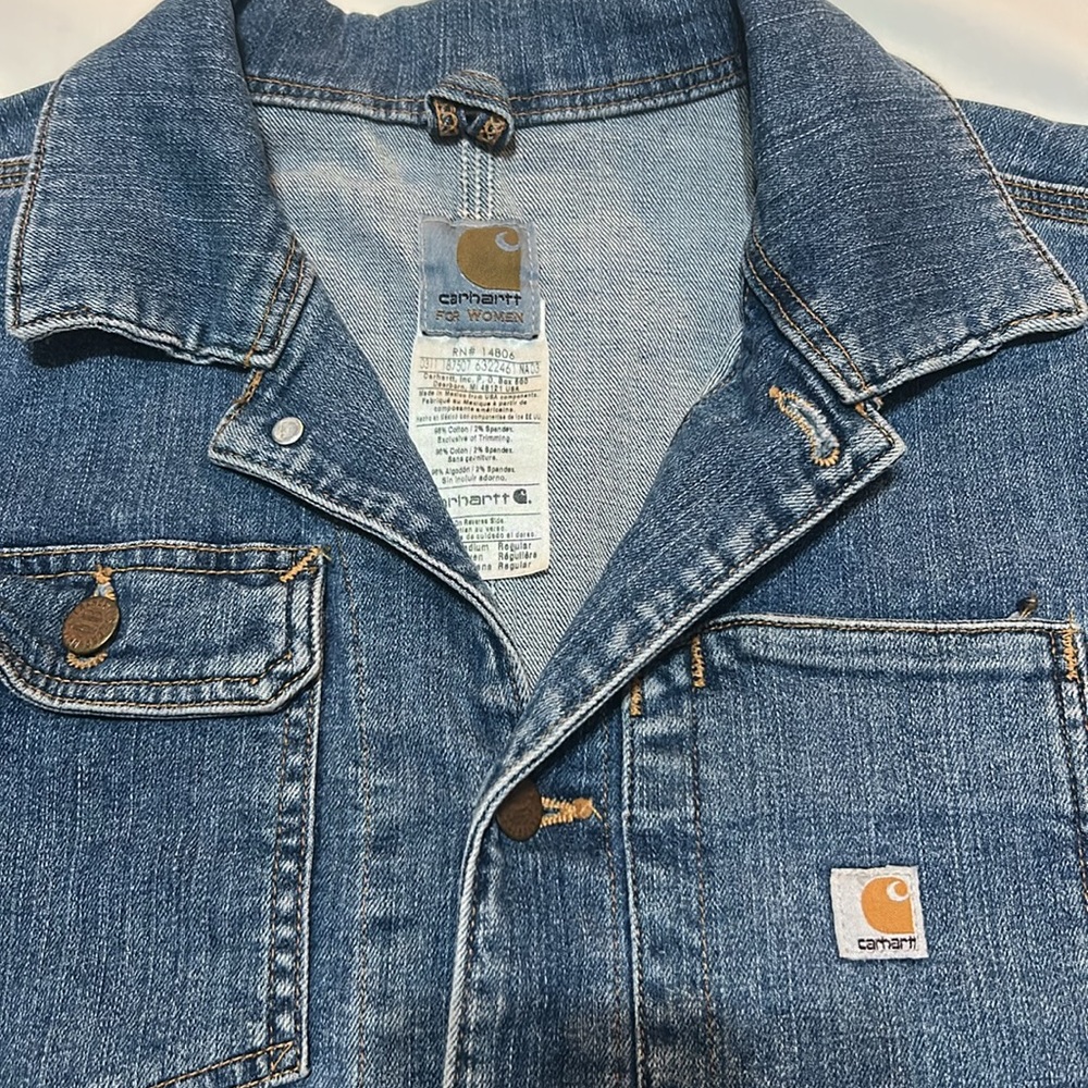 Carhartt Women’s Denim Jacket Classic Workwear size M - Picture 2 of 7